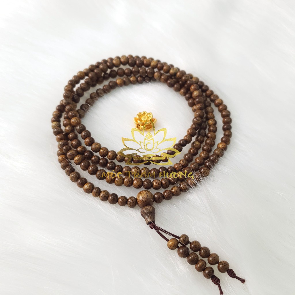 Vòng Tay Trầm Hương Tự Nhiên 216 Hạt 4mm MIX Charm Bạc  - MTH JEWELRY