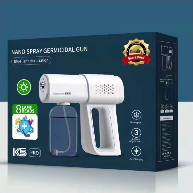 Máy Phun Sương Cầm Tay Không Dây - Sạc Pin - Xịt Phun Sương Khử Khuẩn Công Nghệ Nano Spray Gun K5 PRO - Diệt Khuẩn 99%