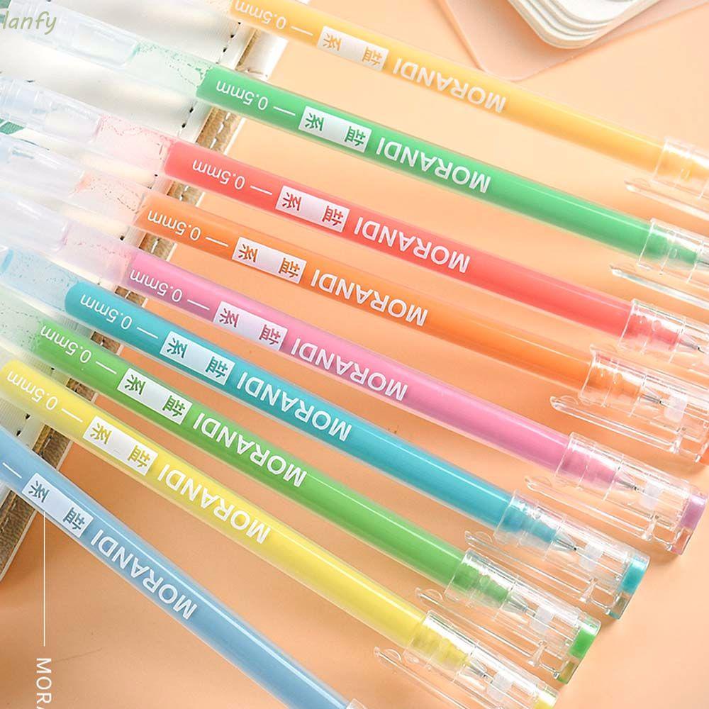Set 9 Bút Bi Mực Đen Nhiều Màu Sắc Tiện Dụng Cho Học Sinh / Văn Phòng
