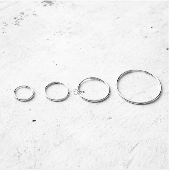 Bông tai bạc 925 Mini Circle - Shimmer Silver