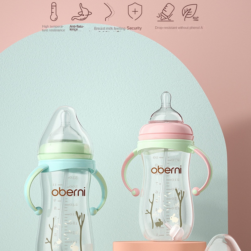 Bình Sữa Đường Kính Rộng Bằng PP Chống Rơi / Tràn Gyly469 Chuyên Dùng Cho Mẹ Và Bé