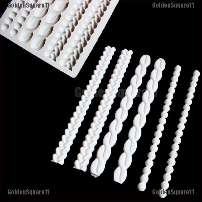Khuôn Silicone Tạo Hình Ngọc Trai / Xoắn / Thắt Bím Trang Trí Bánh