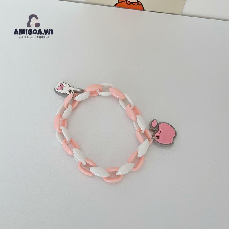 ✨✨Vòng Tay Màu Đen Họa Tiết Cún Hoạt Hình Dễ Thương Ngọt Ngào Phong Cách Harajuku Nhật Bản