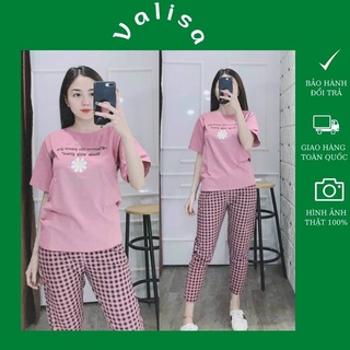 Set đồ bộ nữ, quần lửng thun cotton co giãn tốt. Đồ bộ nữ, đồ mặc nhà đẹp dễ thương