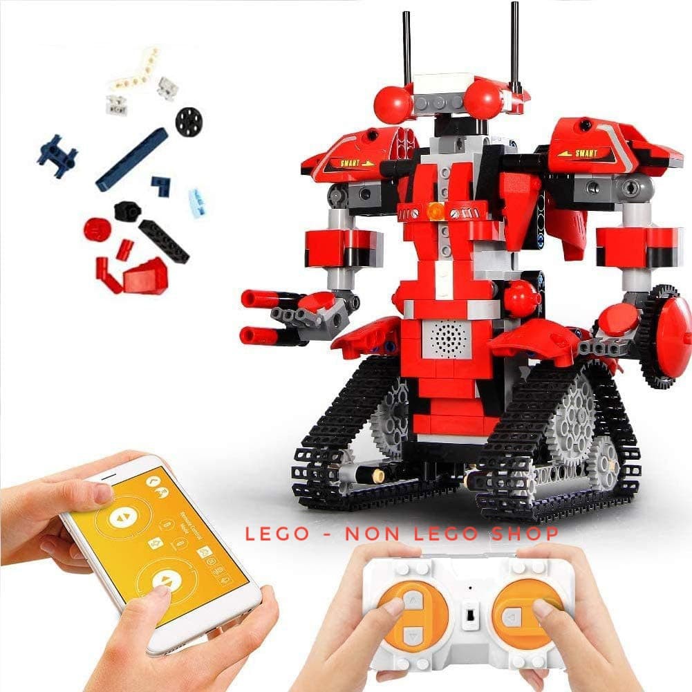 Lego Technic - Mould King 13001 ( Xếp Hình Robot Bánh Xích Màu Đỏ Điều Khiển Từ Xa 392 Mảnh )