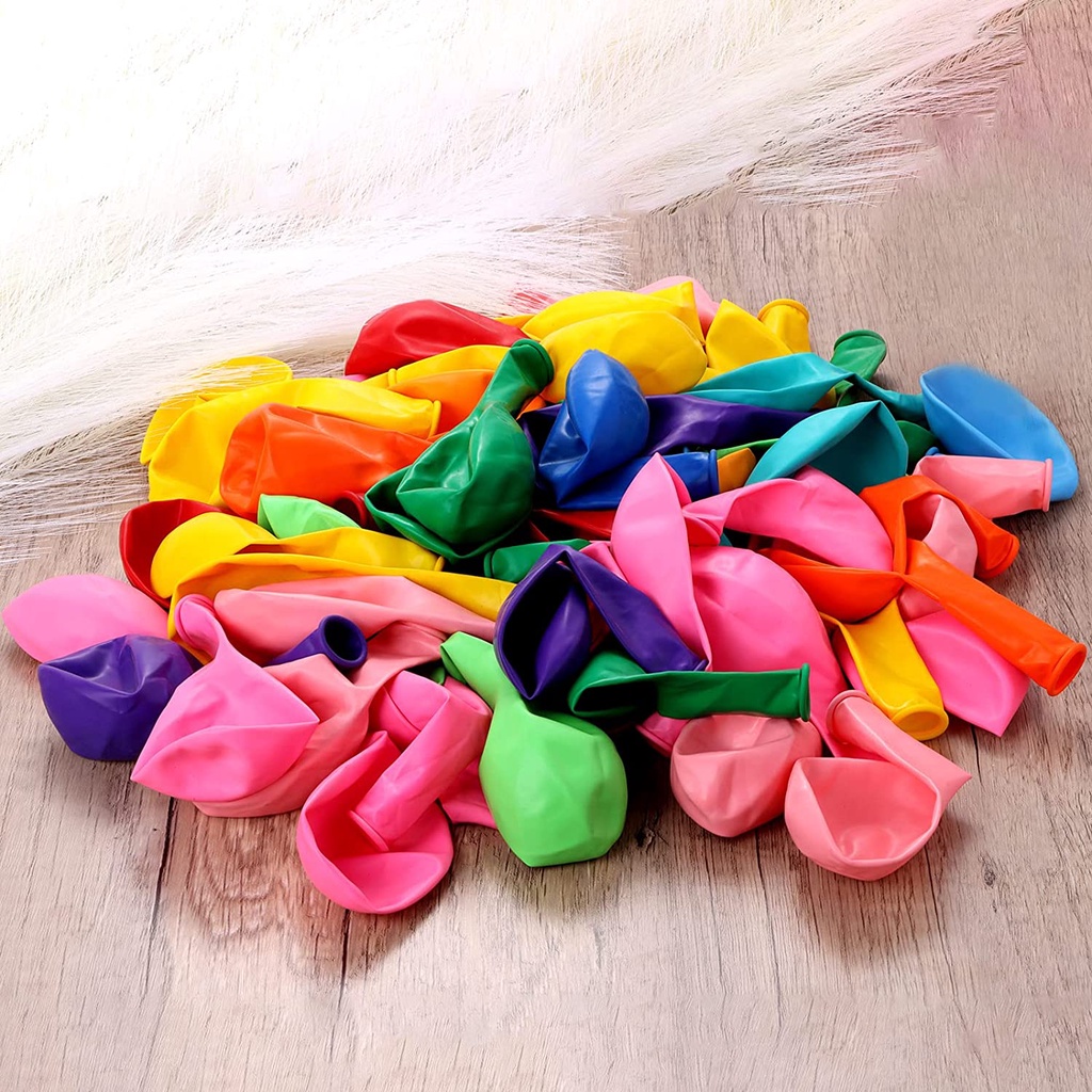 100 Bong Bóng 12INCH Trang Trí Tiệc Sinh Nhật Bé