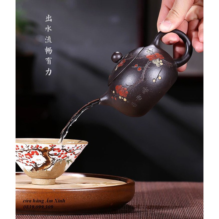 Ấm Tử Sa Nghi Hưng Tây Thi 180 ml (Hắc Kim Sa)