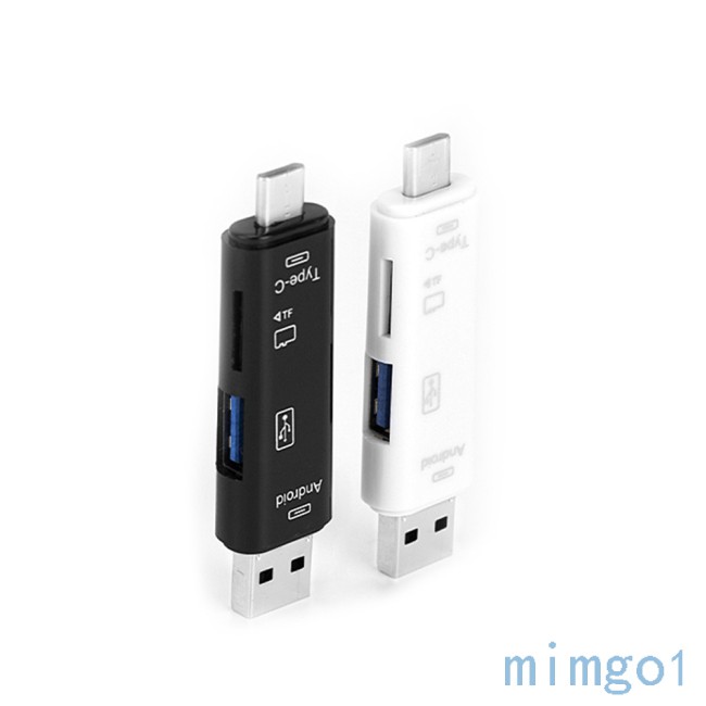 Mới Đầu Đọc Thẻ Nhớ Micro / Usb / Type-c / Tf Đa Năng 5 Trong 1