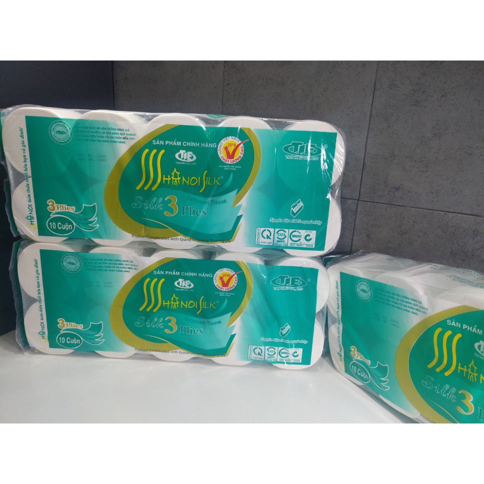 Giấy Vệ Sinh Hà Nội Loại 1 Nặng 1,6kg 𝓢𝓱𝓸𝓹 𝓣𝓲𝓮̣̂𝓷 𝓘́𝓬𝓱 Giấy bằng bột giấy nguyên sinh trắng tinh