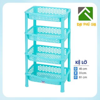 Kệ nhựa 4 tầng Duy Tân size lỡ bảo quản chén đĩa đa năng no.46939