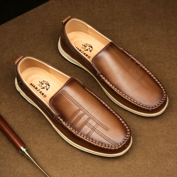 Giày lười da thật mùa hè đẳng cấp Manzano kiểu dáng trẻ trung và mạnh mẽ M88001