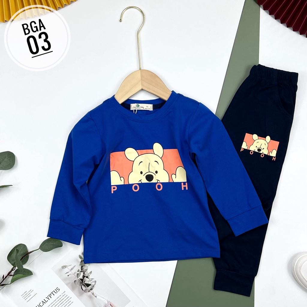 Bộ thun dài tay LITIBABY cho bé trai size 10-25kg . Chất siêu mềm đẹp . Hàng VNXK