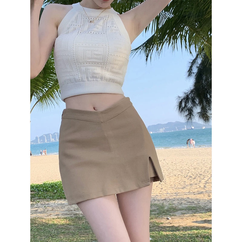 Chân váy COZOKC xẻ tà lưng cao thời trang