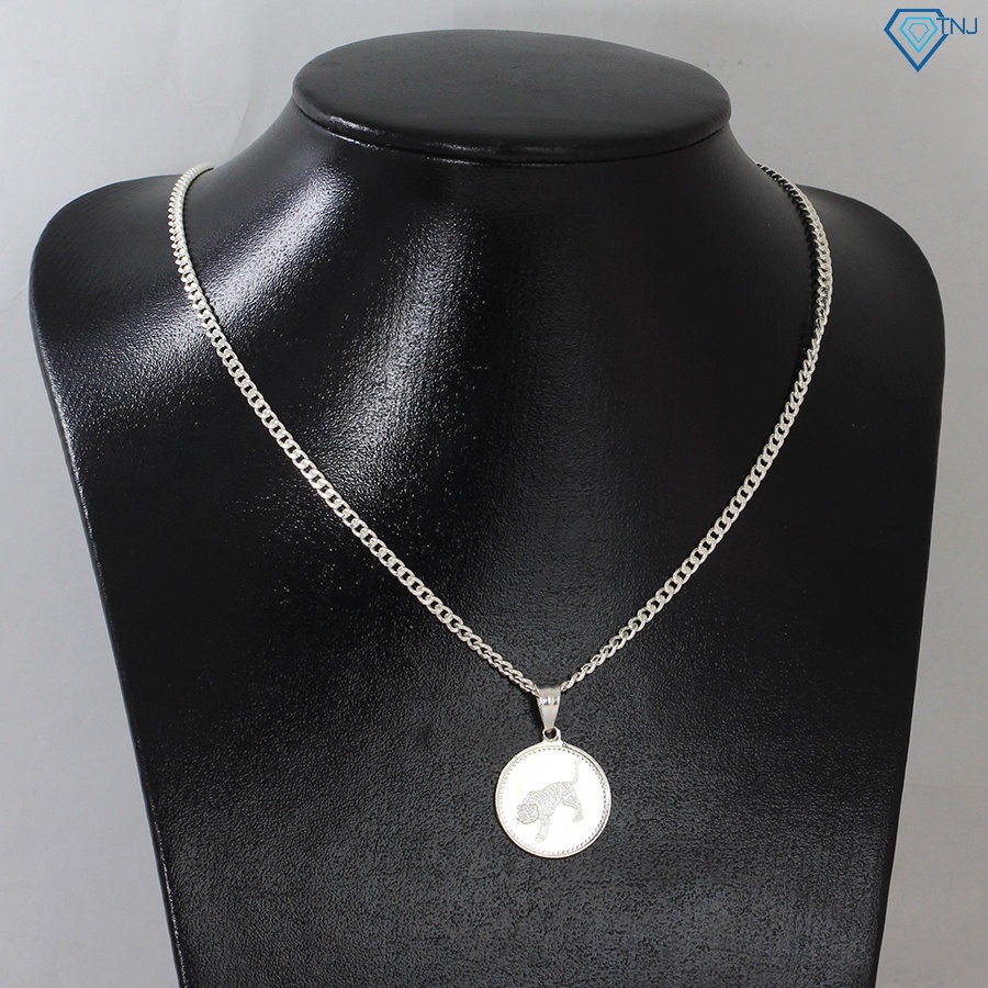 Vòng cổ bạc cho bé tuổi hổ khắc ngày tháng DCT0091 - Trang Sức TNJ