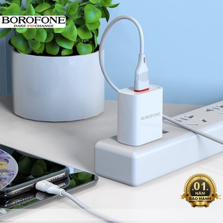 Bộ sạc cáp Borofone BA20 cổng USB 2.1A,dây dài 1m