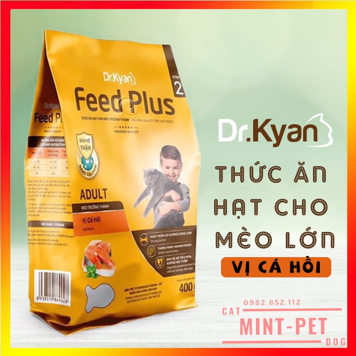 Thức Ăn Cho Mèo Trưởng Thành Feed Plus ADULT – Vị Cá Hồi Gói 400 g #MintPet