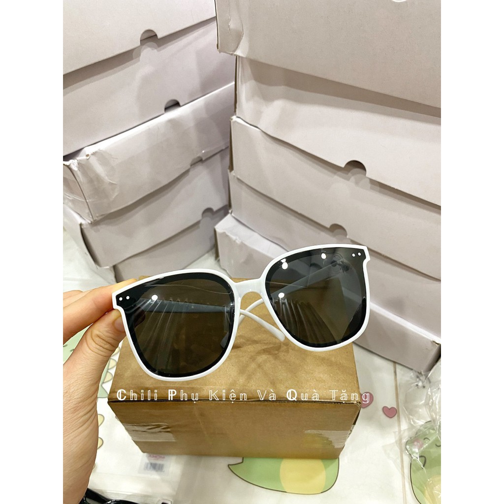 K13 - Kính mát nam nữ, mắt kiếng râm thời trang chống nắng du lịch màu trắng 2 chấm tròn ngang | BigBuy360 - bigbuy360.vn