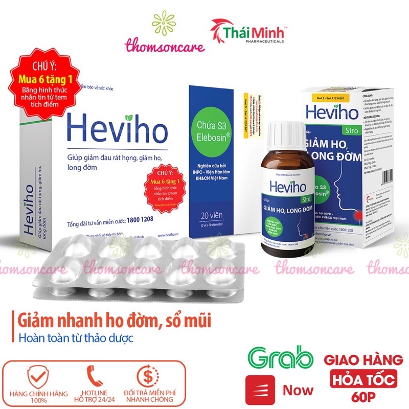 [Chính Hãng] HEVIHO - Viên uống thảo dược dành riêng cho viêm đường hô hấp.