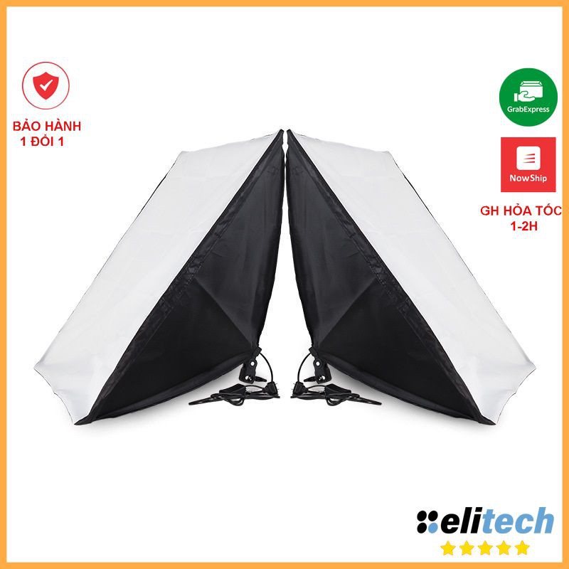 Chụp đèn Softbox 1 đui E27 dùng cho đèn studio livestream kích thước 50x70cm