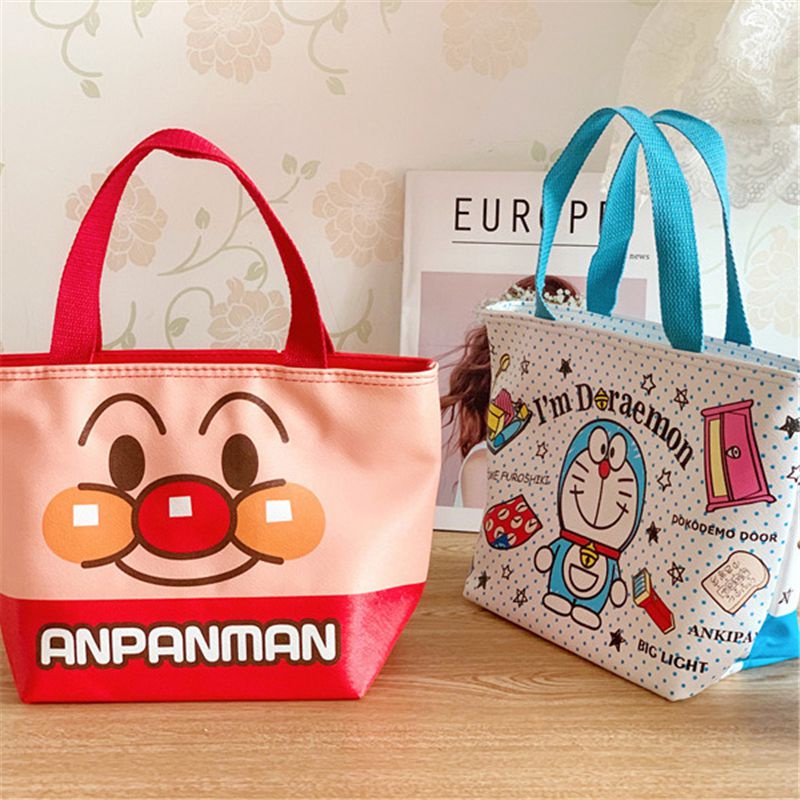 Double Sided Cartoon Stitch Pattern Thermal Insulated Lunch Bag Cool Food Storage Adult Kids School Outdoor Picnic