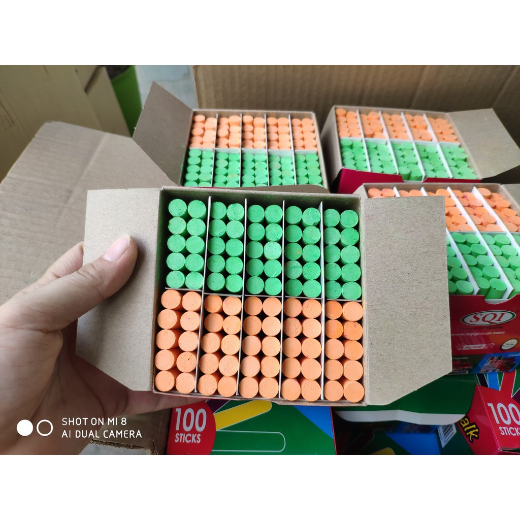 PHẤN VIẾT BẢNG ÍT BỤI HI CHALK - 2 màu