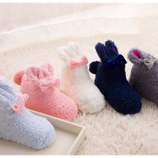 Tất bông tai thỏ nơ có chống trượt cho bé siêu cute