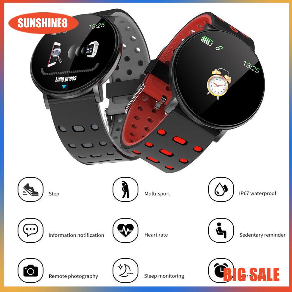 【SUN】119plus Smart Watches Heart Rate Waterproof Smart Bracelet Sleep Monitoring