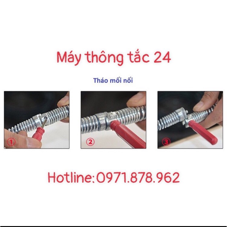 Dây thông tắc cống,dùng cho máy khoan dài 15m (bao gồm 6 đầu thông +1 đầu kết nối máy khoan) đường ống đường kính 16mm | BigBuy360 - bigbuy360.vn