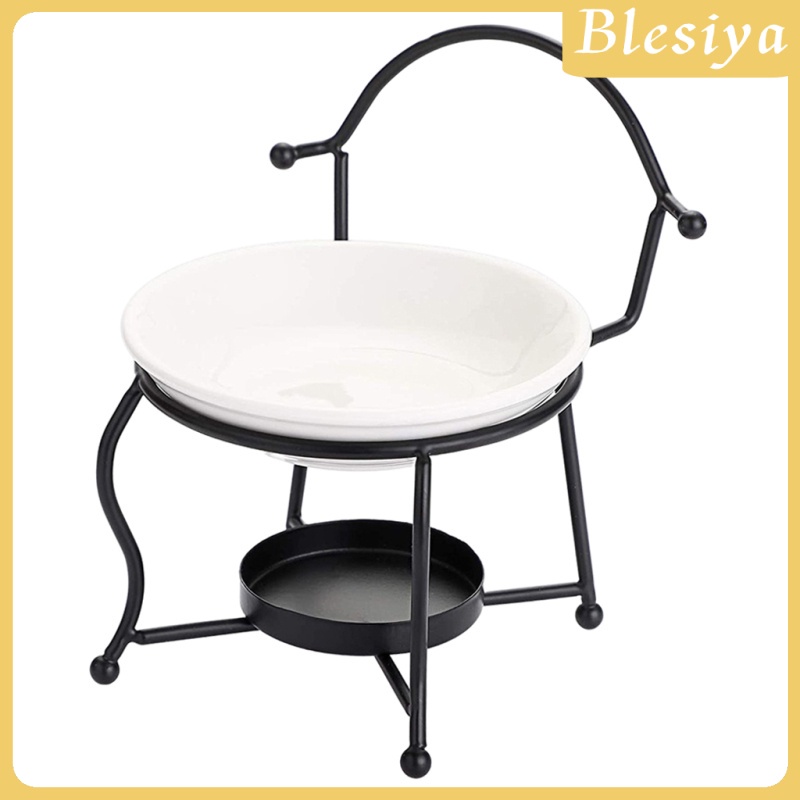 Đèn đốt tinh dầu kiêm nấu chảy sáp hiện đại gốm có giá giữ đèn trà khuếch tán hương thơm cho spa yoga văn phòng nhà cửa