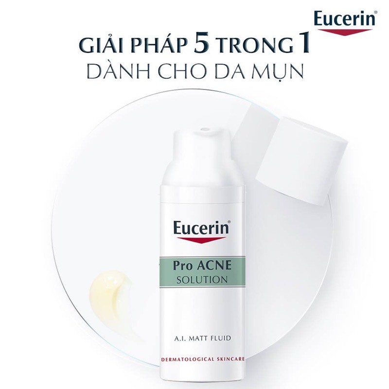 Eucerin Kem Dưỡng Giảm Mụn ProAcne A.I Matt Fluid 50ml