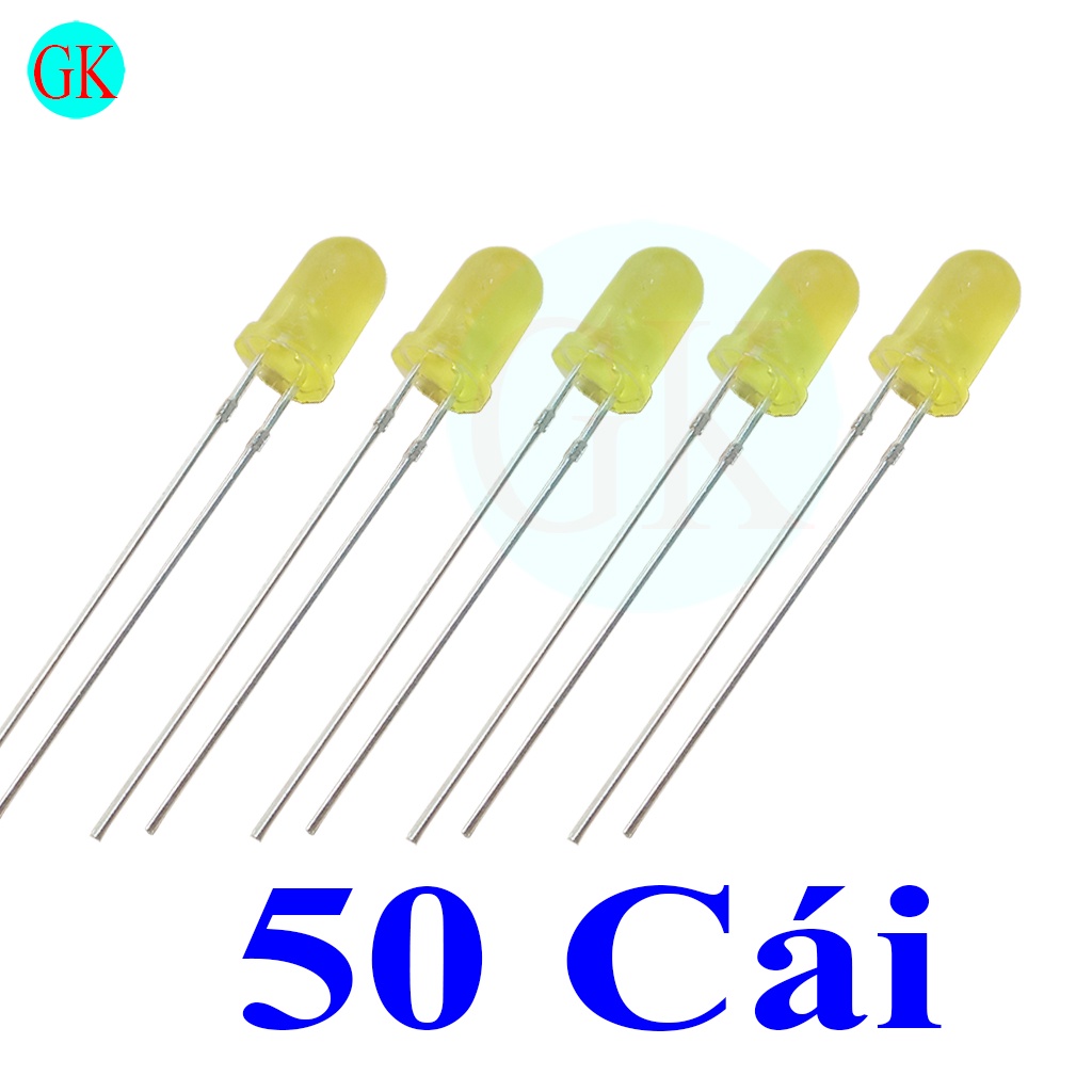 (50 cái) Led 5mm ánh sáng vàng [K-04-07]