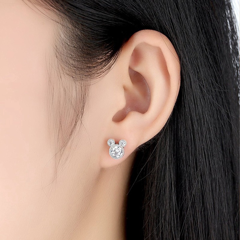 Nữ Dát Đá Zircon Bông Tai