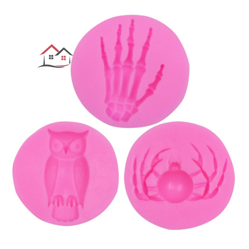 HANDMADE (Hàng Mới Về) Khuôn Silicone Làm Bánh Phong Cách Halloween Chống Dính Tiện Dụng