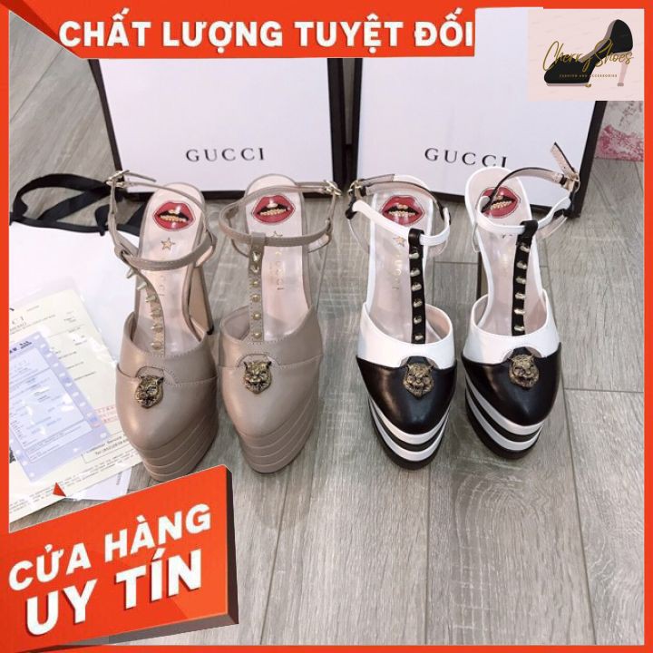 Giầy cao gót đế đúp gu ci kèm ảnh thật+video