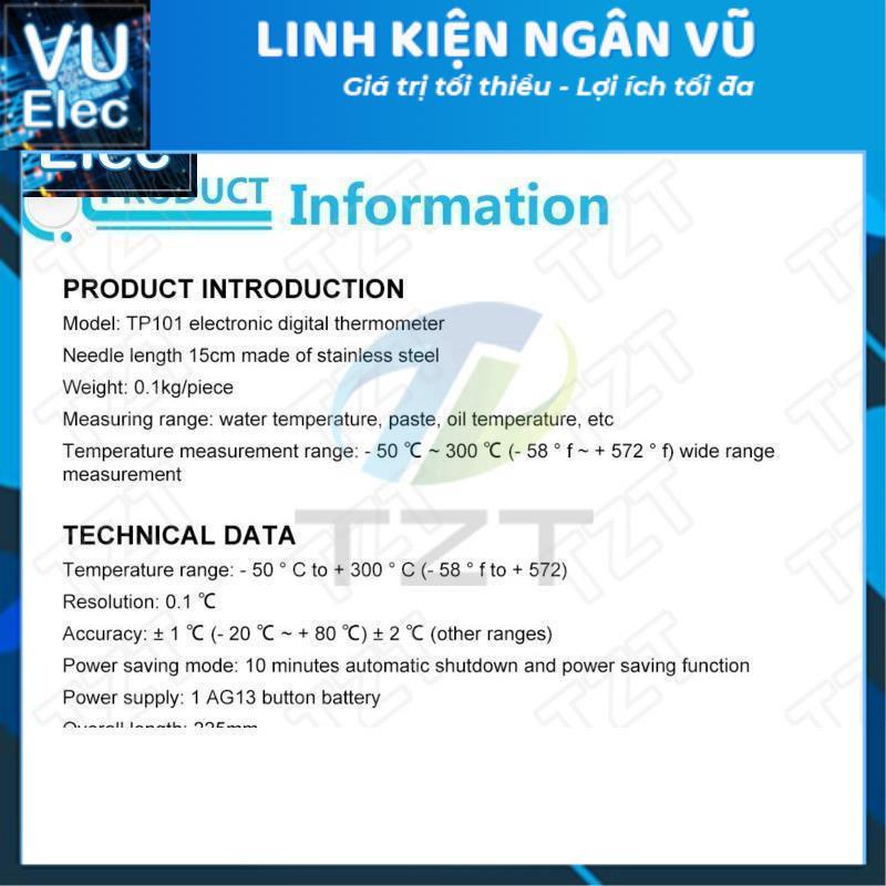 Nhiệt Kế Điện Tử Đo Nhiệt Độ Thực Phẩm Tp101