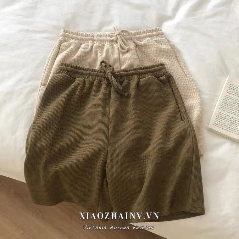 Xiaozhainv Quần Short Lưng Cao Ống Rộng Phong Cách Hàn Quốc Thời Trang Cho Nữ