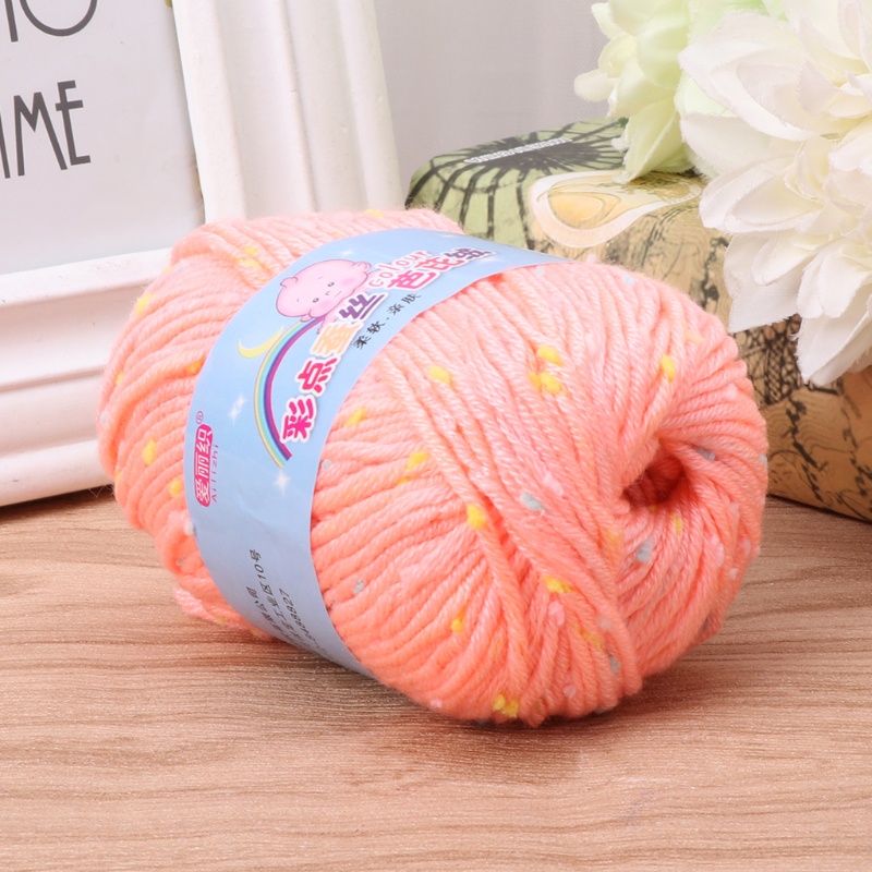 Cuộn Len Đan Sợi Móc Nhiều Màu Sắc 50g