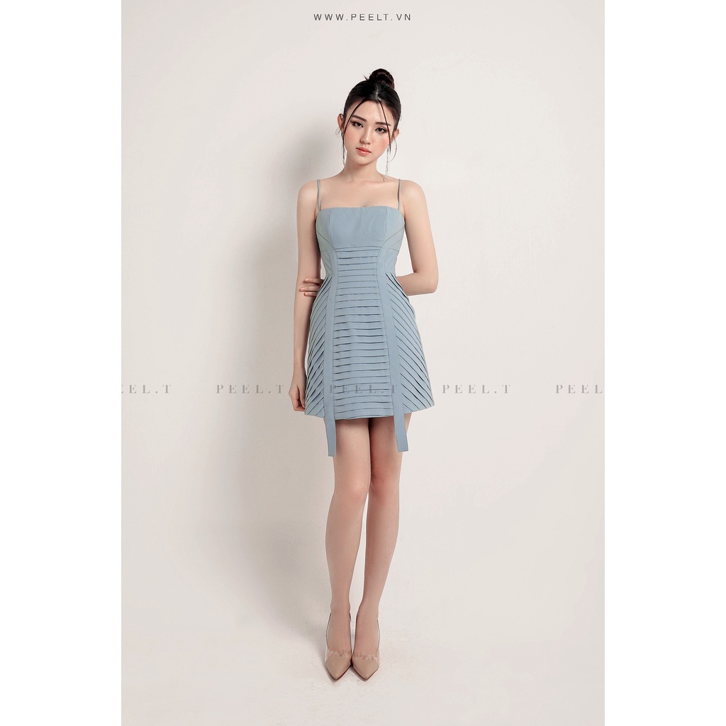 PEEL.T - Esme Dress - Đầm 2 dây body xanh, nude, xanh đen navy