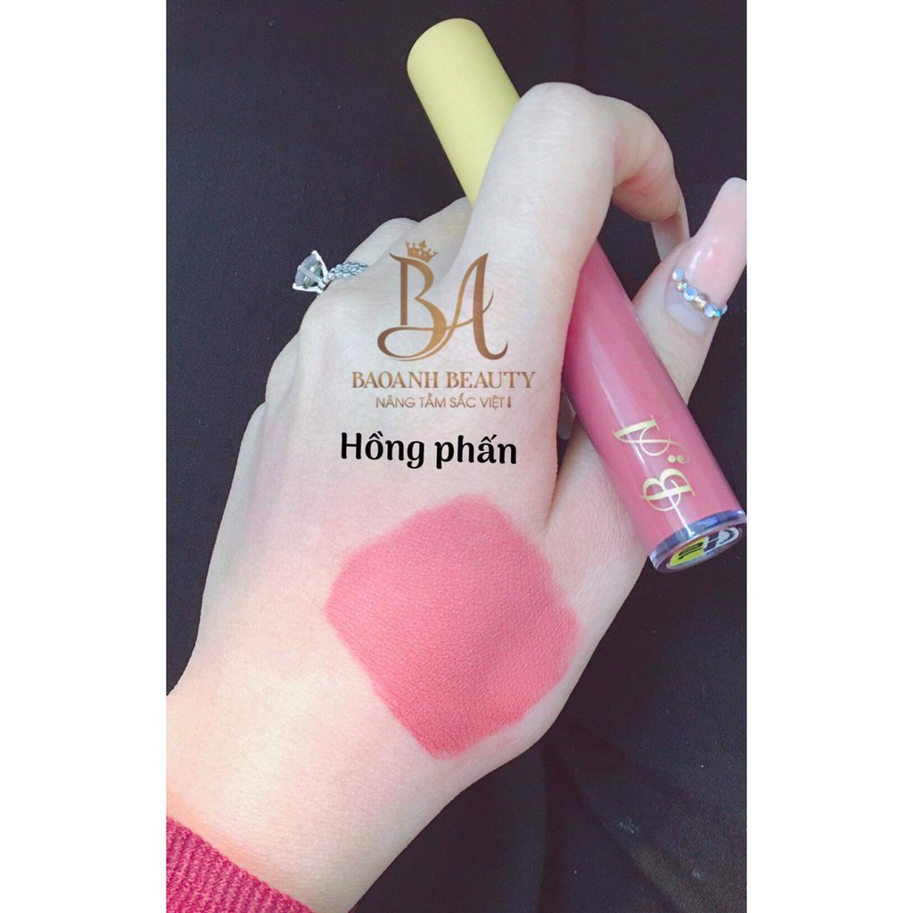 [11 Hồng Phấn] Son Kem Lì Nắp Vàng Cao Cấp B.A Màu Hồng Phấn | BigBuy360 - bigbuy360.vn