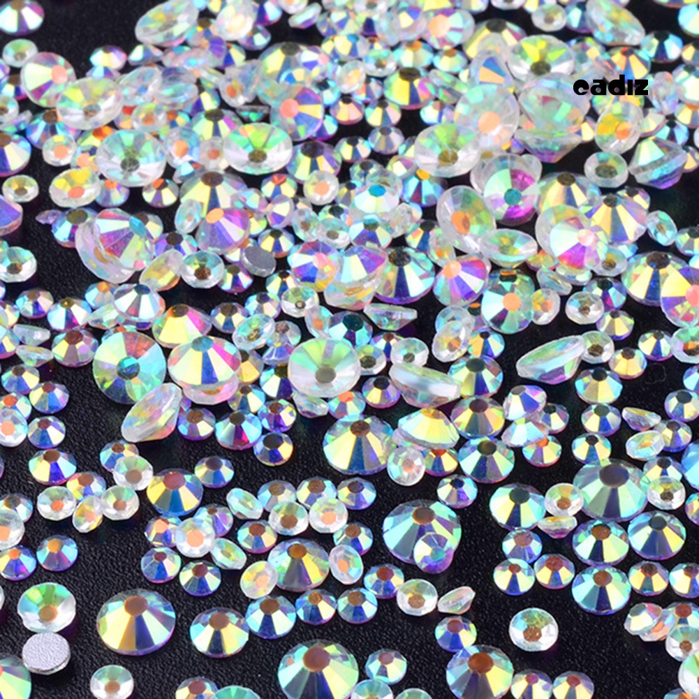 Bộ 300 Hạt Đá Lấp Lánh Nhiều Màu Sắc Dùng Trang Trí Móng Tay Nghệ Thuật