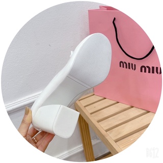 Giày cao gót miumiu trắng xích fullbox