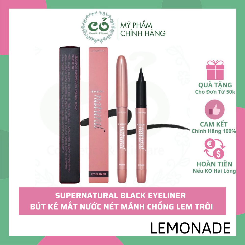 Bút Kẻ Mắt Nước Lâu Trôi Lemonade Supernatural / Supertiger Eyeliner - Black