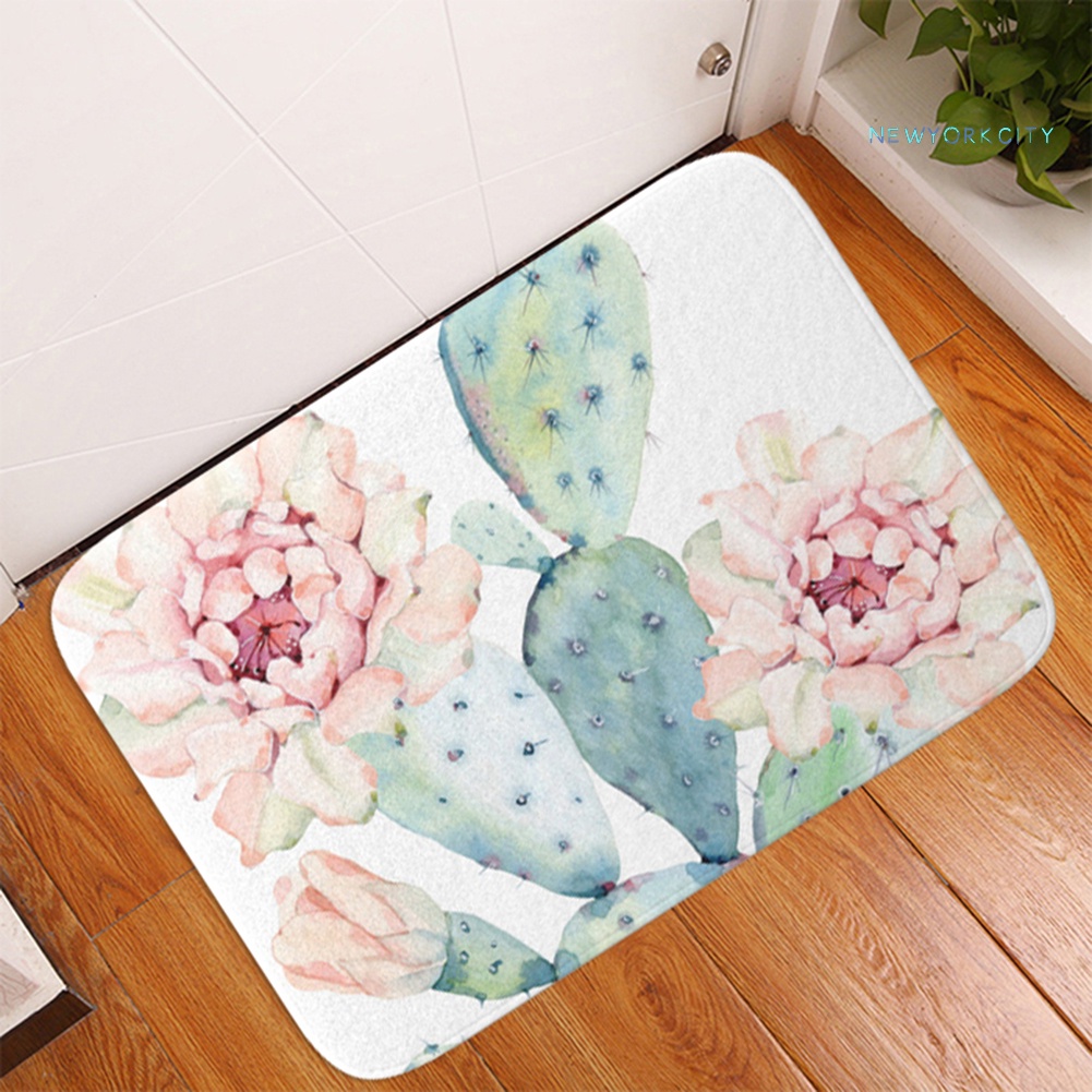 Thảm Lót Sàn Chống Trượt Họa Tiết Hình Học / Xương Rồng / Mặt Trăng Trang Trí Nhà Cửa