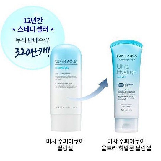 Tẩy Da Chết Missha Super Aqua Ultra Hyalron Peeling Gel