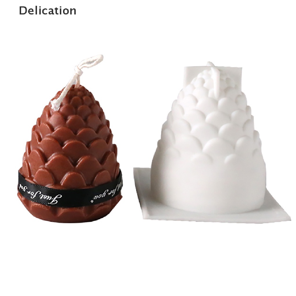 Khuôn silicon làm nến/ sáp tạo hình nón thông 3D DIY