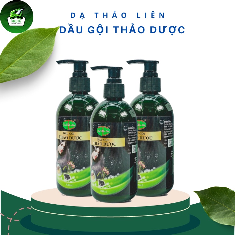 Dầu Gội Thiên Nhiên Thảo Dược Dạ Thảo Liên Sạch Gàu Chăm Sóc Dưỡng Tóc Mềm Mượt Rikota NLDG300