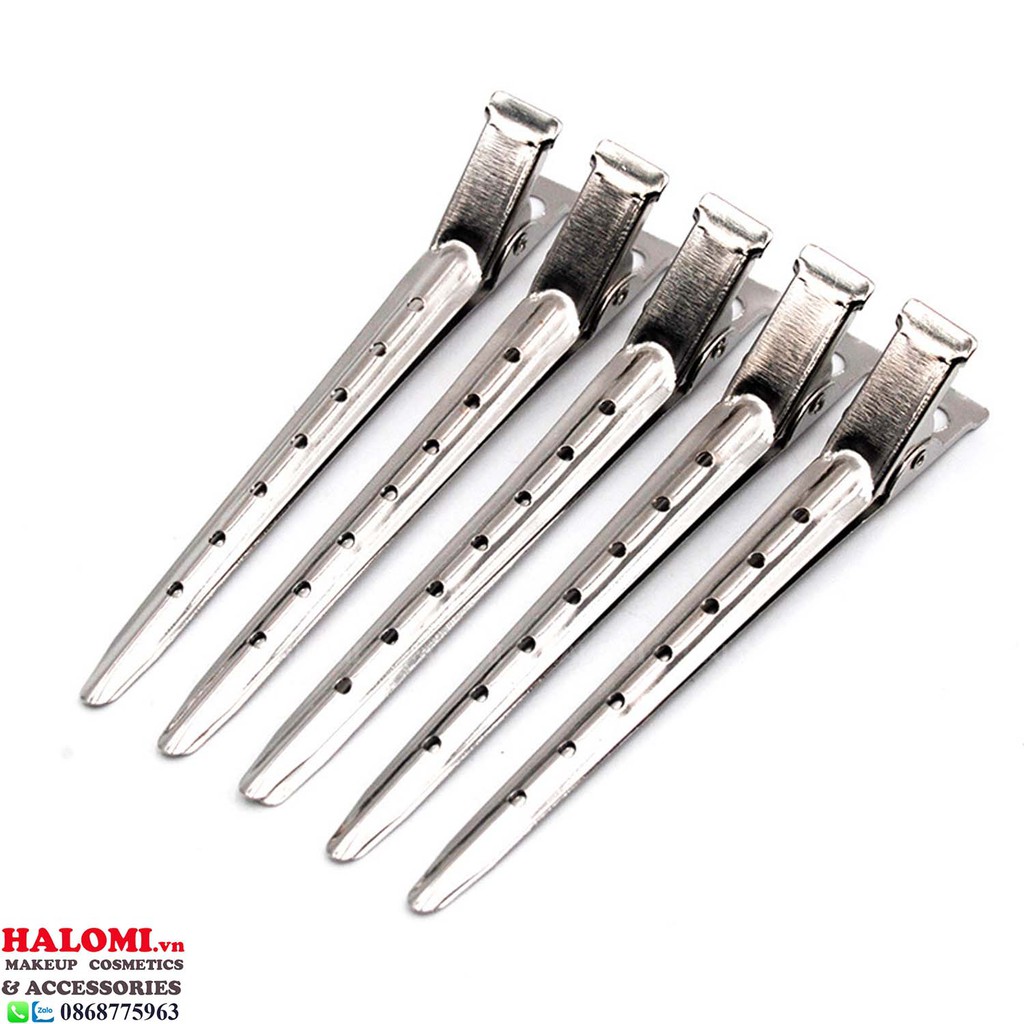 Kẹp Mỏ Vịt Làm Tóc Thép Size Trung Set 12 Chiếc Chống Sỉ Chính Hãng HALOMI
