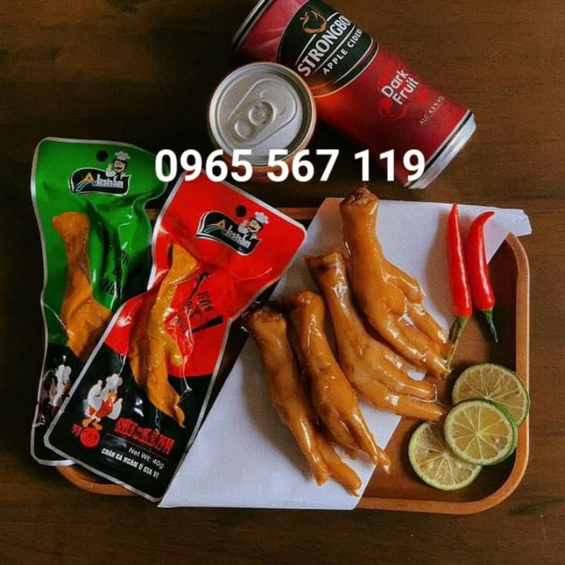 Combo 100 Chân gà cay Alishan Việt Nam ngâm ủ gia vị cực ngon ( loại to 40 gram)