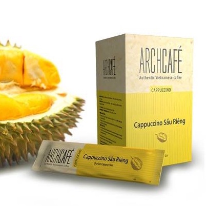 Archcafe cappuccino Sầu riêng thơm ngon đặc biệt hộp 12 gói