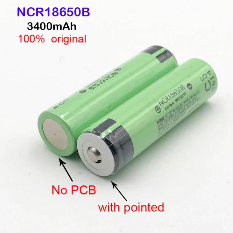 Pin 18550 - NCR18650B 34B 3400mah - 3.7v - Lithium Pin Li-on Cell Flat Top có thể sạc lại cho Panasonic